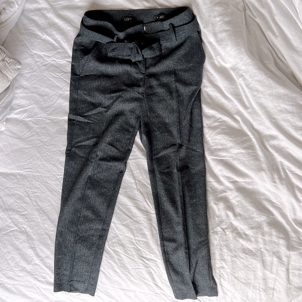 LOFT slim navy dress pants